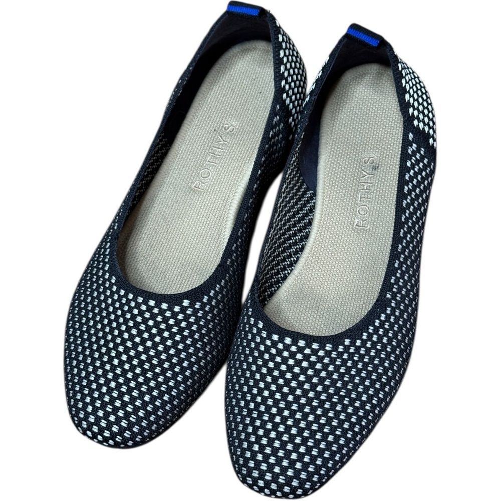 Rothy's Black and White Patterned Flats